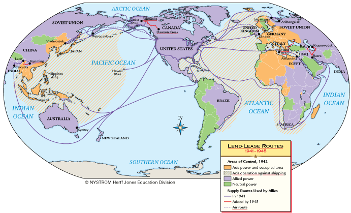 Lend-Lease Routes